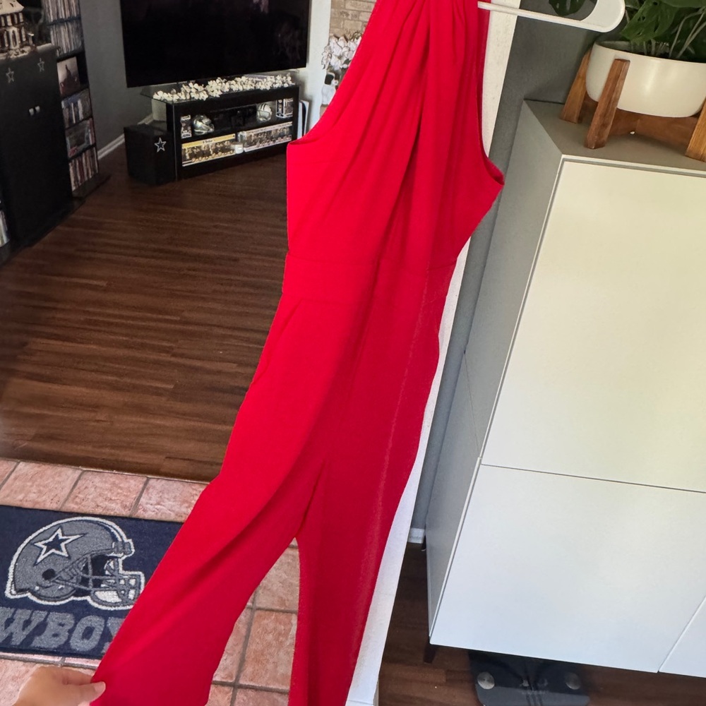 Express Vibrant Red Jumpsuit